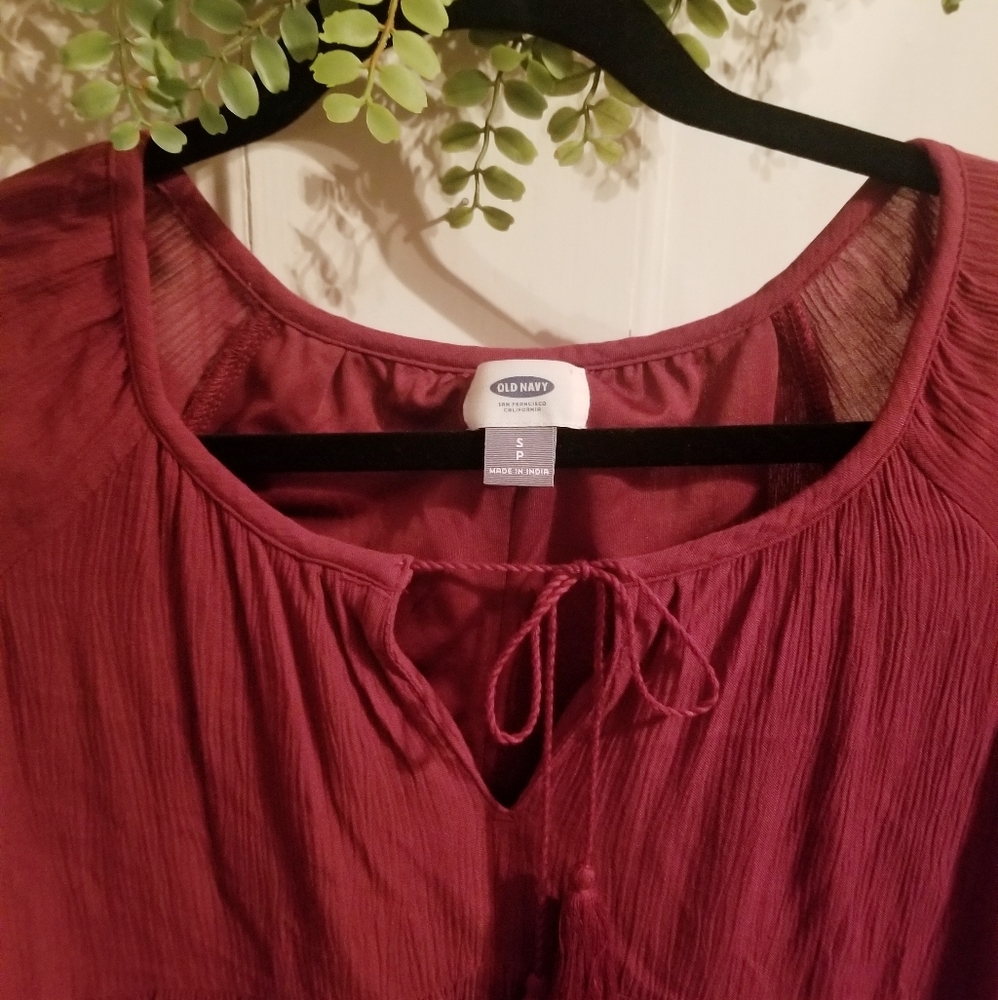 Old Navy Burgundy Boho Dress